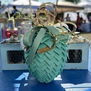 Handmade Christmas Ornament -Teal